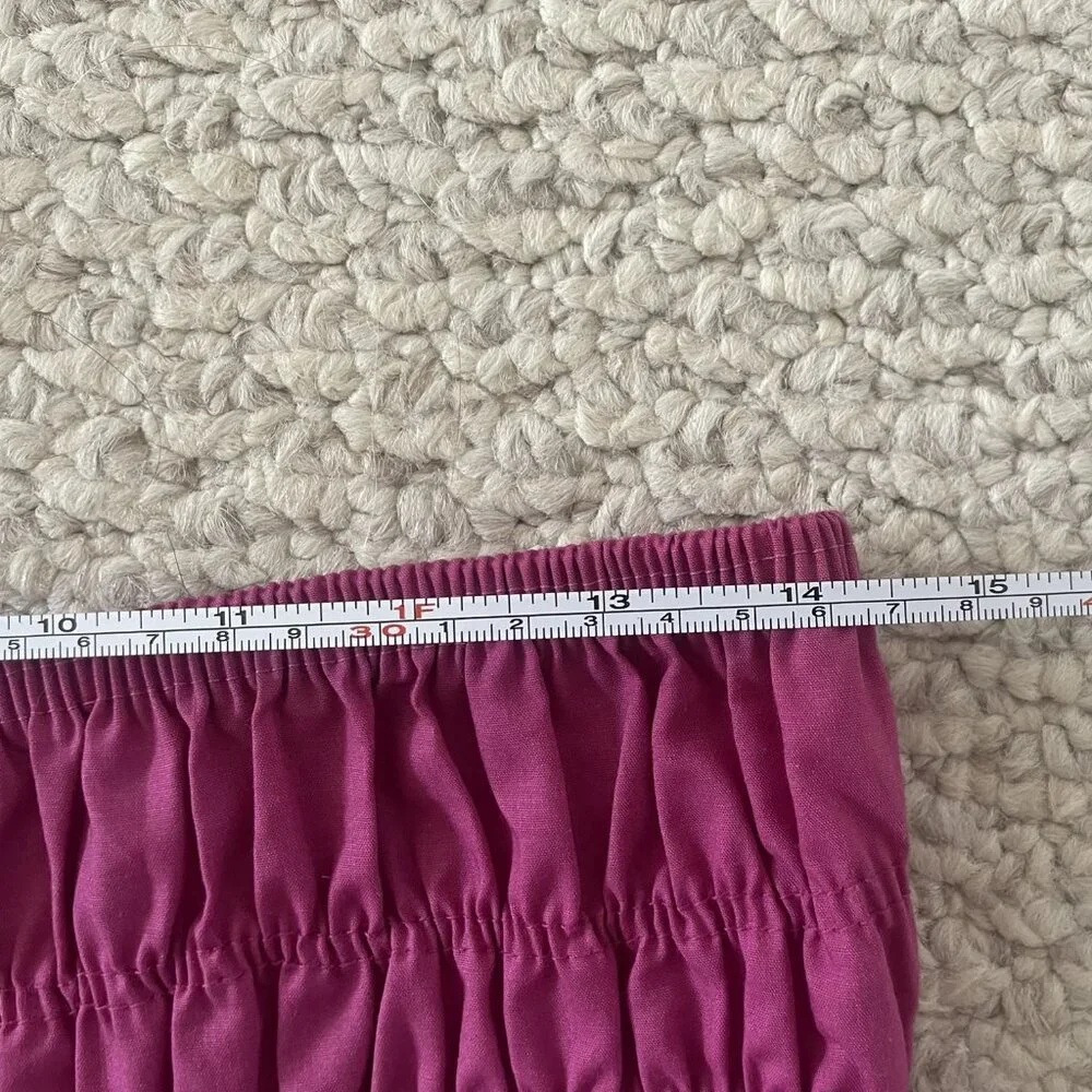Vintage Malco Modes Ruffle Bloomers Fuchsia Lace Pettipants - Sz Large - Picture 5 of 9